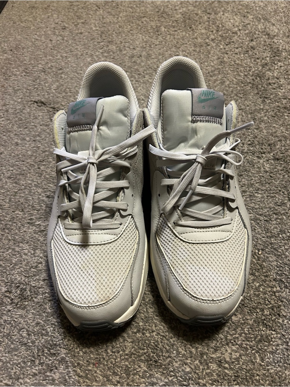 Nike air max excee white, grey, mint green men size 9 barely used